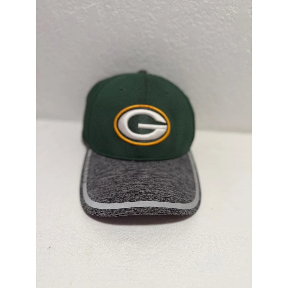 New Era 39THIRTY Green Bay Packers NFL Sideline Stretch Fit Hat Green Gray L/XL